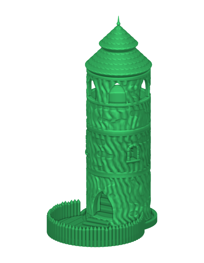 The Old Oak dice tower, 4 screw-together pieces