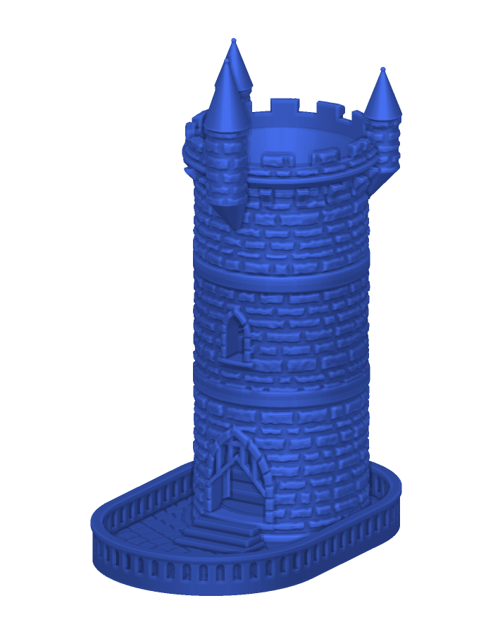 Wizard's Keep dice tower, 4 screw-together pieces