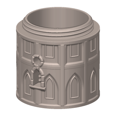 A customisable gothic wall module